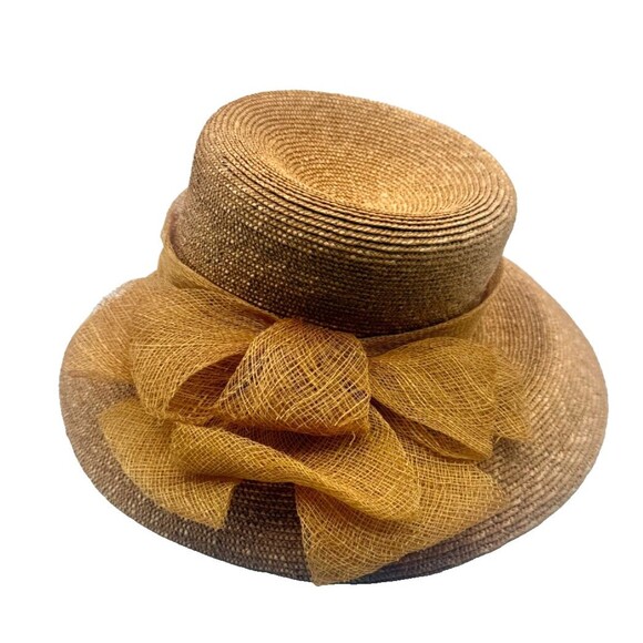 Neiman Marcus Accessories - Vintage Handmade Neiman Marcus Straw Sun Hat Italy Beach Resort Travel Stunning!